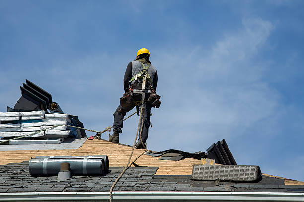 Professional Roofing technician working in Lopez Island, WA